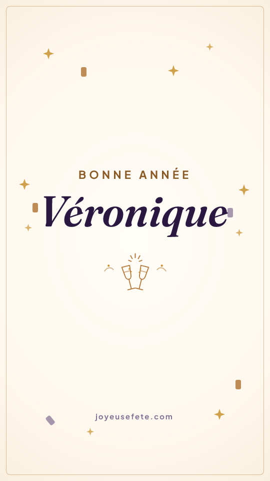 Image « Bonne année Véronique » au format story