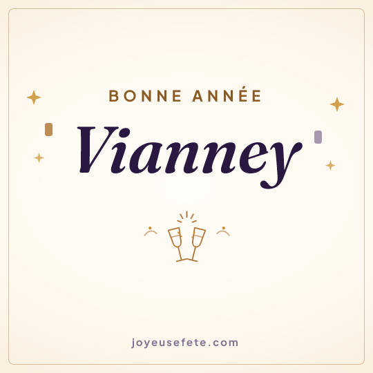 Image carrée « Bonne année Vianney » pour WhatsApp