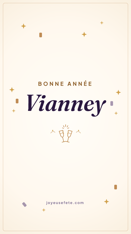 Image « Bonne année Vianney » au format story