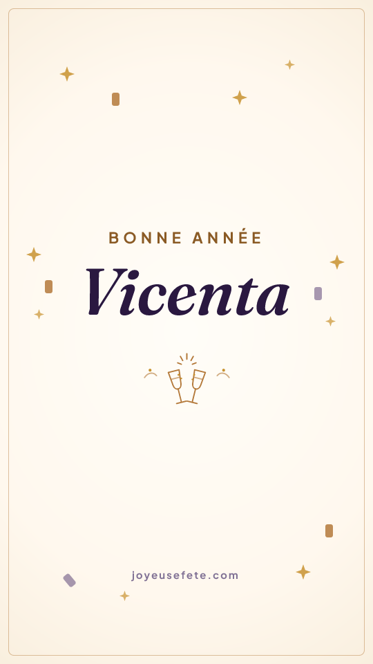 Image « Bonne année Vicenta » au format story