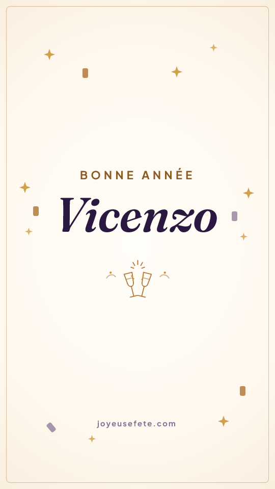 Image « Bonne année Vicenzo » au format story