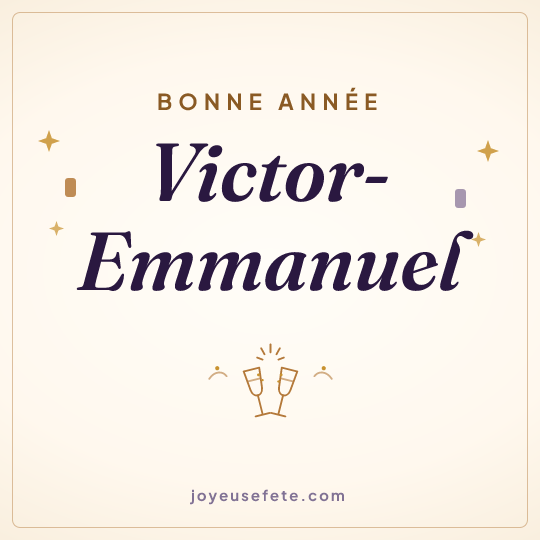 Image carrée « Bonne année Victor-Emmanuel » pour WhatsApp