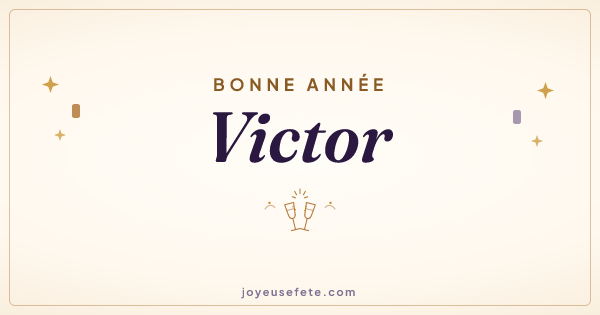 Image « Bonne année Victor » au format large