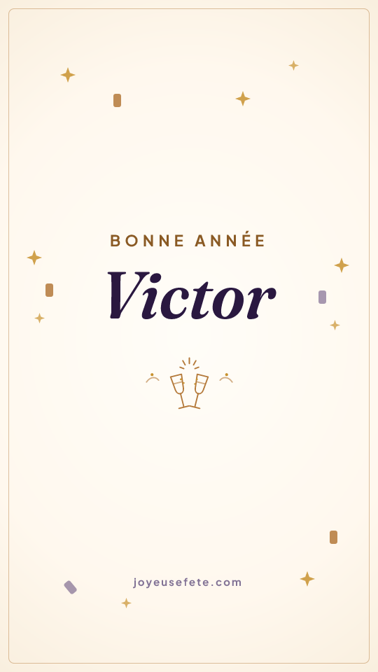 Image « Bonne année Victor » au format story