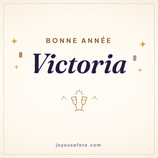 Image carrée « Bonne année Victoria » pour WhatsApp