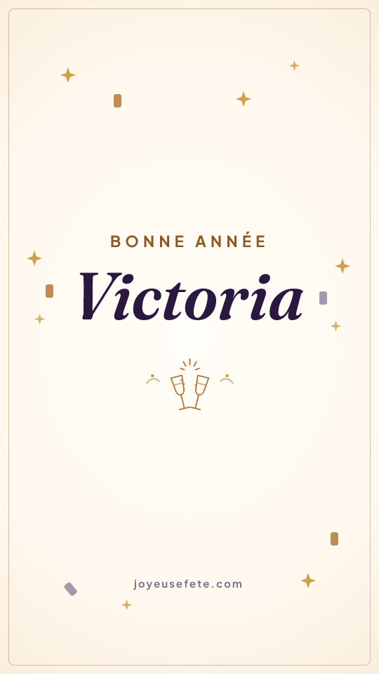 Image « Bonne année Victoria » au format story