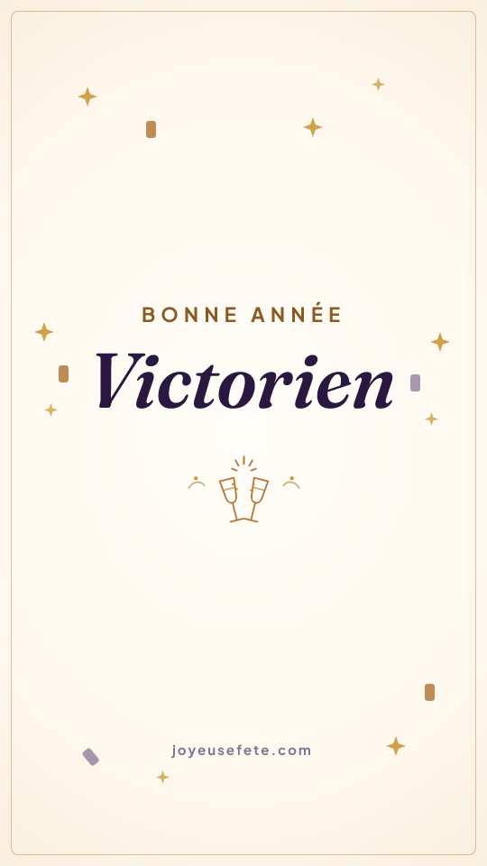 Image « Bonne année Victorien » au format story
