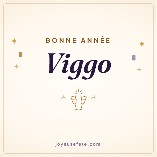 Image carrée « Bonne année Viggo » pour WhatsApp