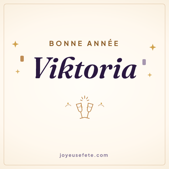 Image carrée « Bonne année Viktoria » pour WhatsApp