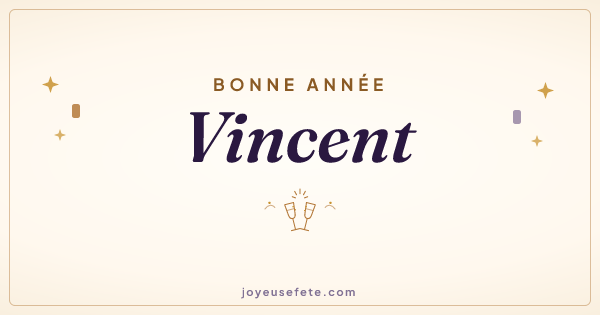 Image « Bonne année Vincent » au format large