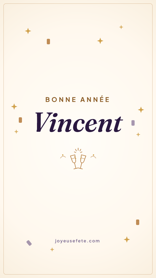 Image « Bonne année Vincent » au format story