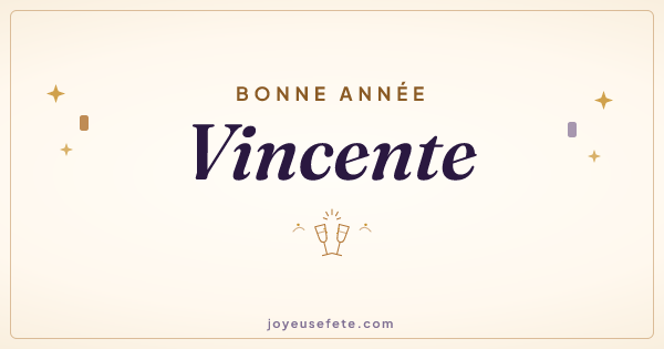 Image « Bonne année Vincente » au format large