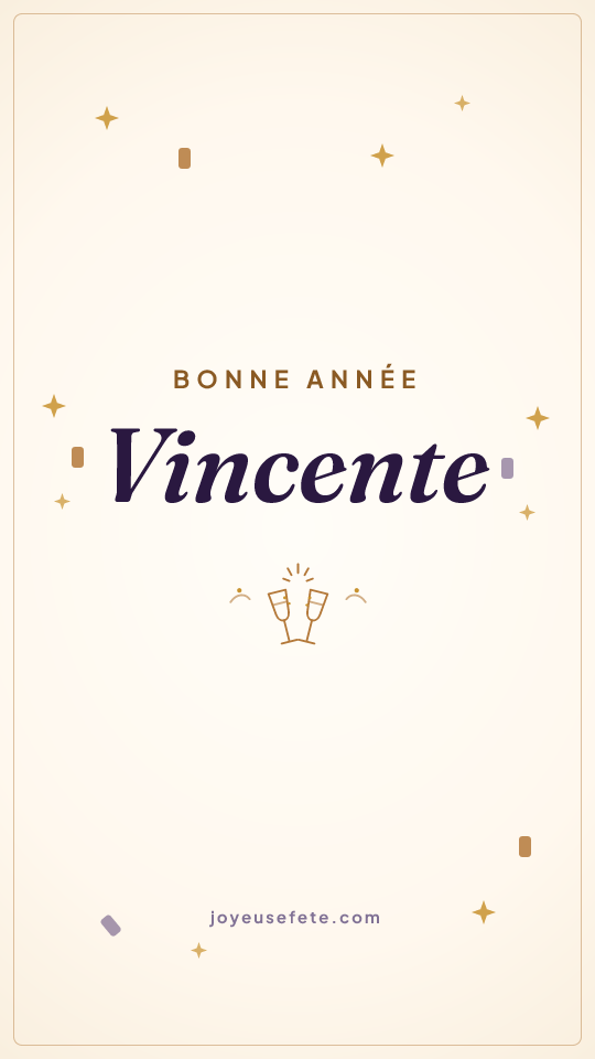 Image « Bonne année Vincente » au format story