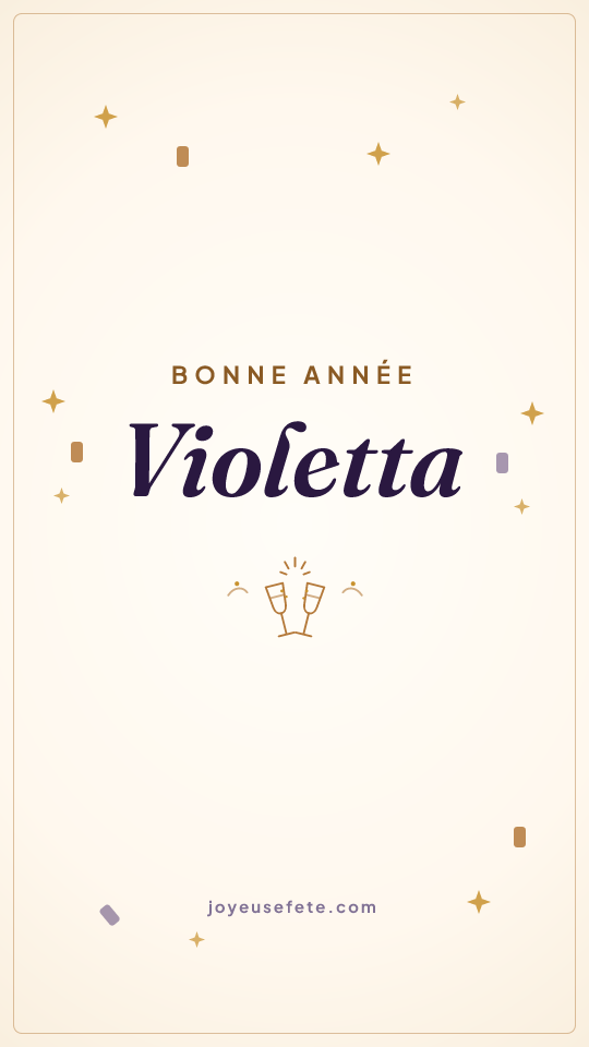 Image « Bonne année Violetta » au format story