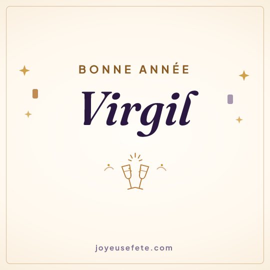 Image carrée « Bonne année Virgil » pour WhatsApp