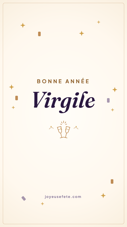 Image « Bonne année Virgile » au format story