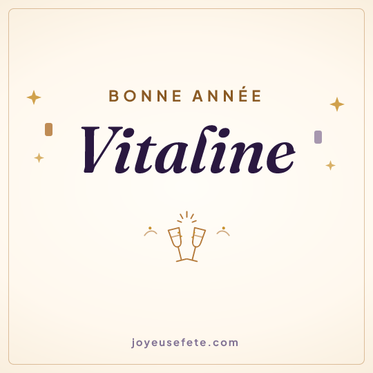 Image carrée « Bonne année Vitaline » pour WhatsApp