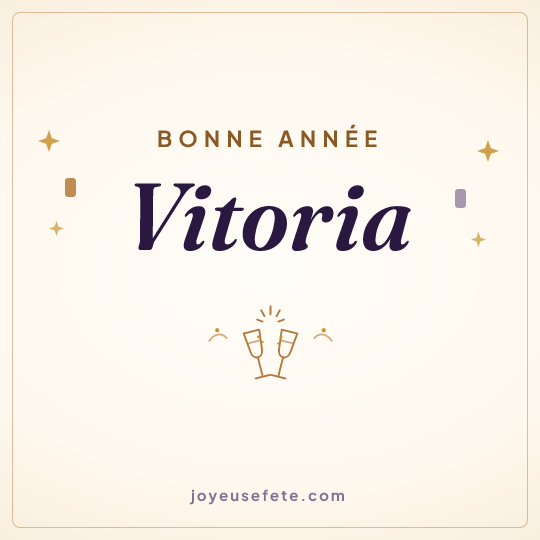 Image carrée « Bonne année Vitoria » pour WhatsApp
