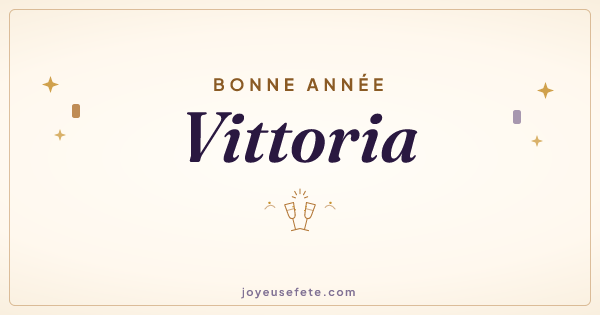 Image « Bonne année Vittoria » au format large