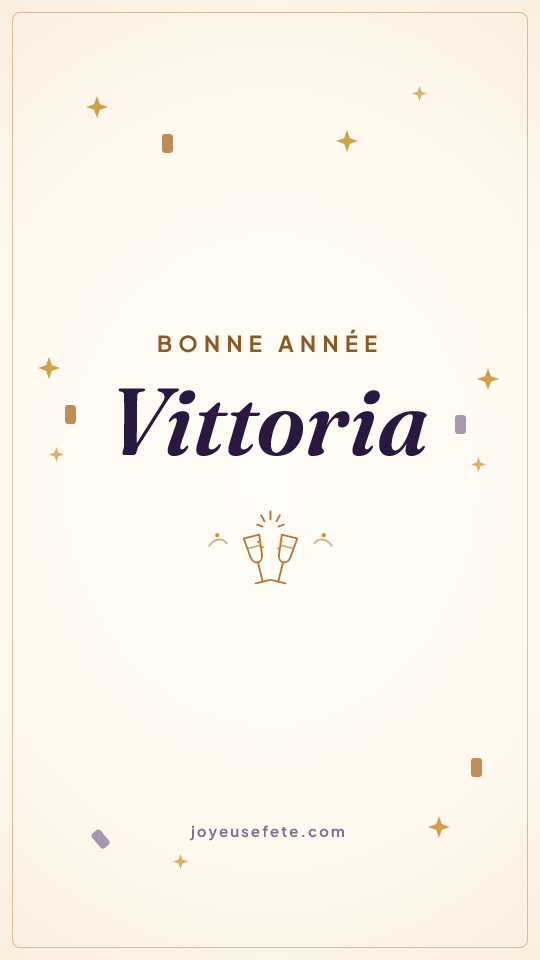 Image « Bonne année Vittoria » au format story