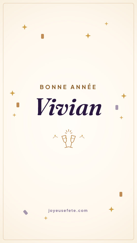 Image « Bonne année Vivian » au format story