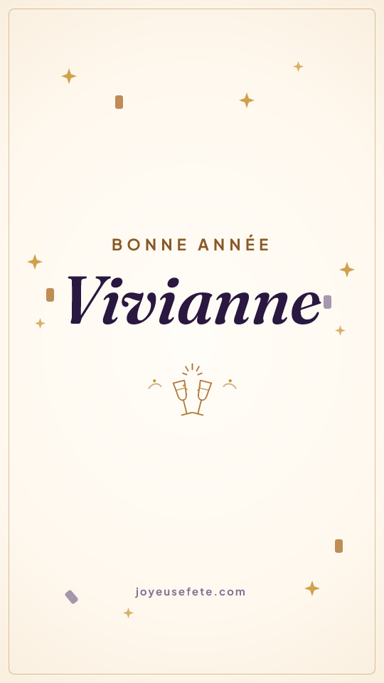 Image « Bonne année Vivianne » au format story