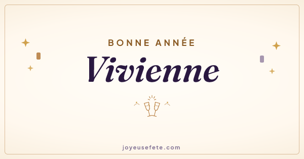 Image « Bonne année Vivienne » au format large