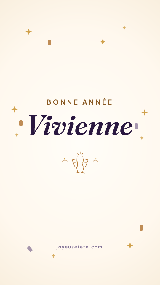 Image « Bonne année Vivienne » au format story