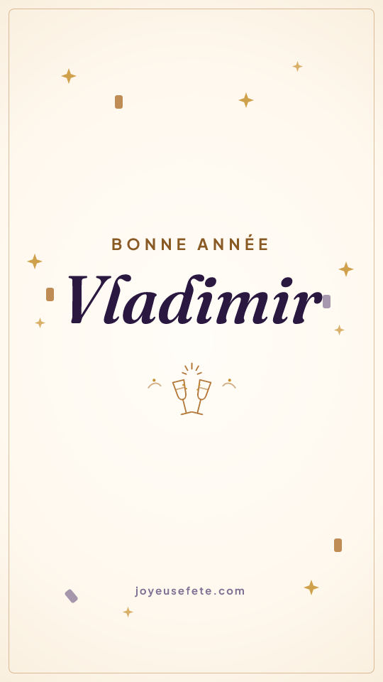 Image « Bonne année Vladimir » au format story