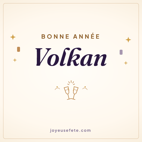 Image carrée « Bonne année Volkan » pour WhatsApp