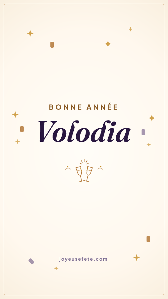 Image « Bonne année Volodia » au format story