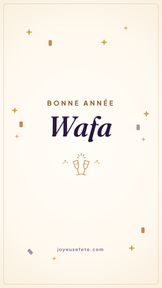 Image « Bonne année Wafa » au format story