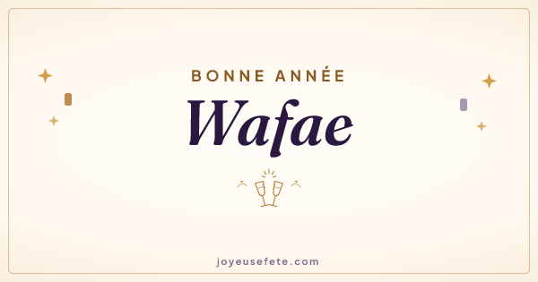 Image « Bonne année Wafae » au format large