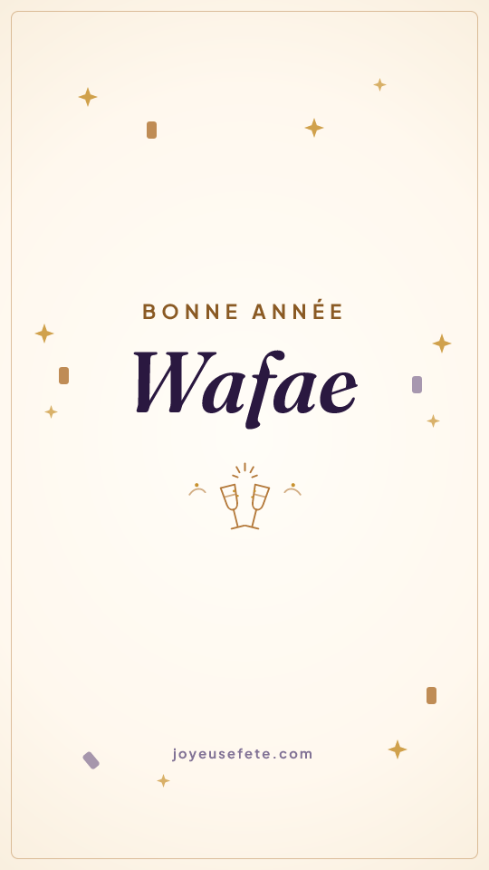 Image « Bonne année Wafae » au format story