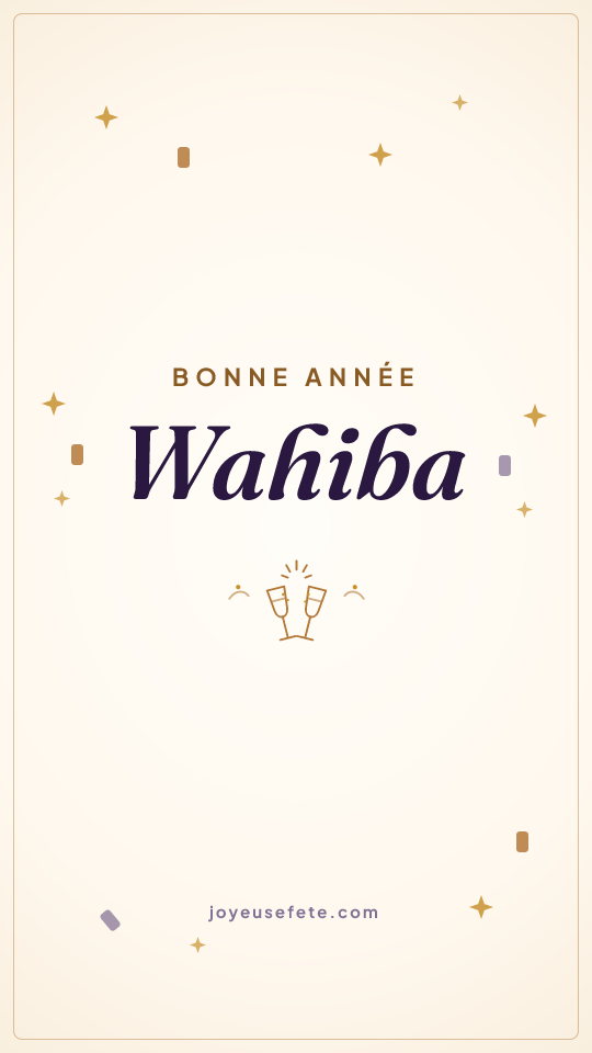 Image « Bonne année Wahiba » au format story