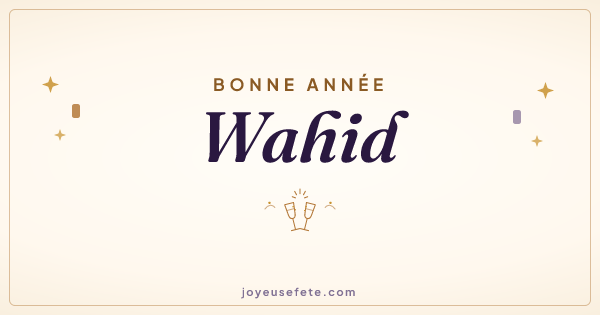 Image « Bonne année Wahid » au format large