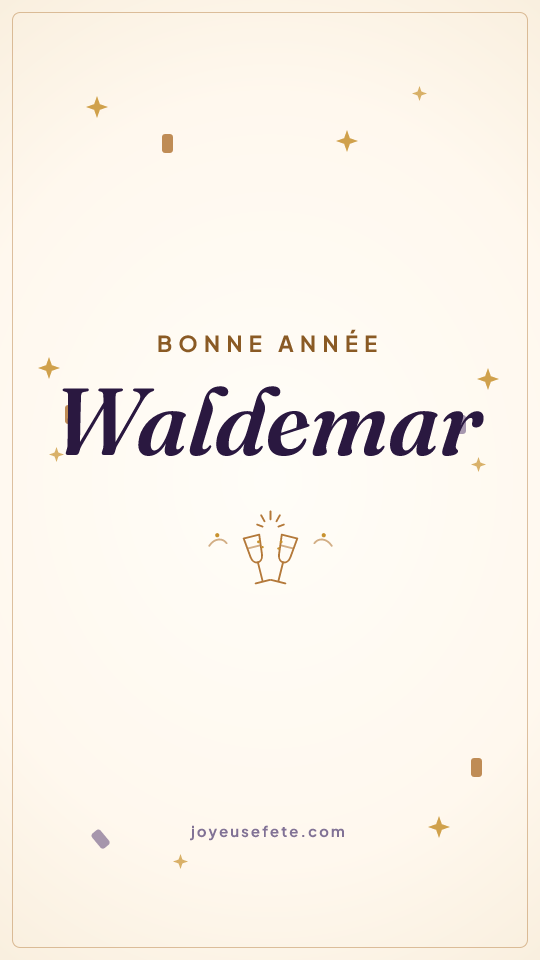 Image « Bonne année Waldemar » au format story