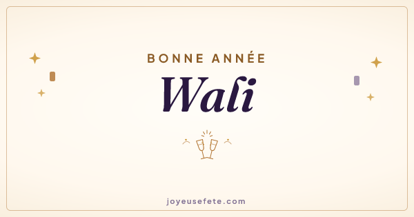 Image « Bonne année Wali » au format large