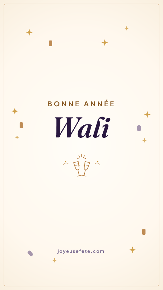 Image « Bonne année Wali » au format story