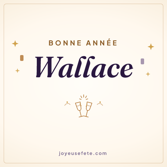 Image carrée « Bonne année Wallace » pour WhatsApp