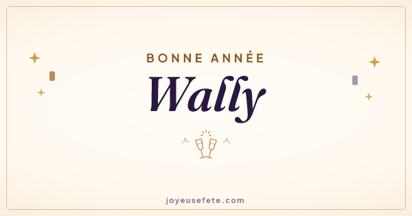Image « Bonne année Wally » au format large