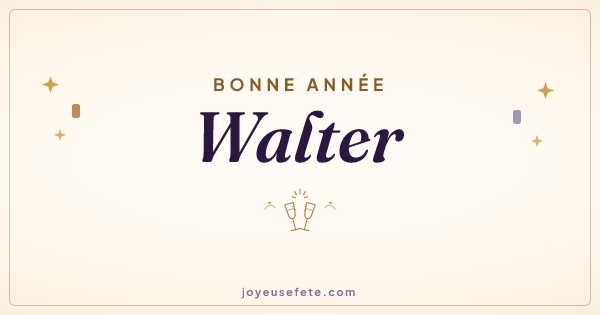 Image « Bonne année Walter » au format large
