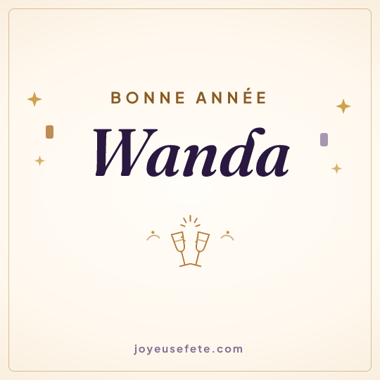Image carrée « Bonne année Wanda » pour WhatsApp