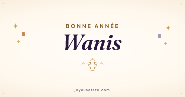 Image « Bonne année Wanis » au format large