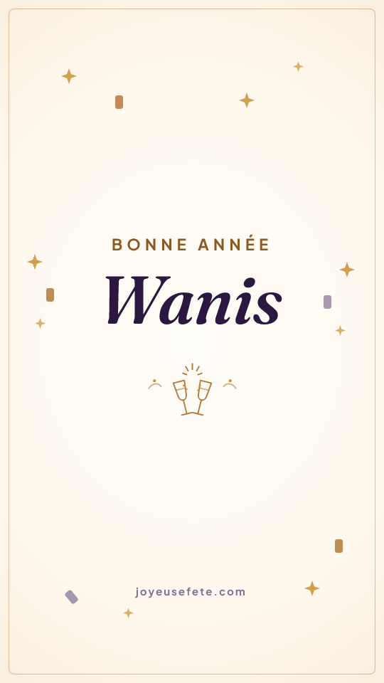 Image « Bonne année Wanis » au format story
