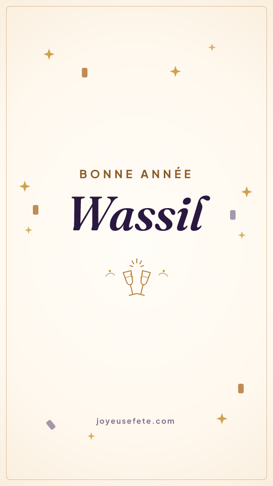 Image « Bonne année Wassil » au format story