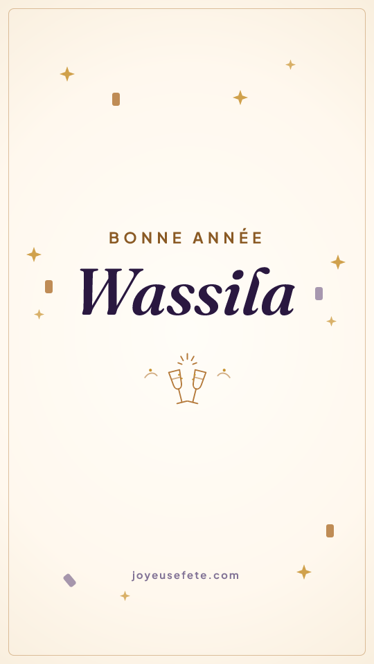 Image « Bonne année Wassila » au format story
