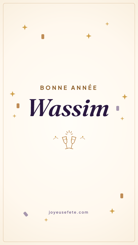 Image « Bonne année Wassim » au format story