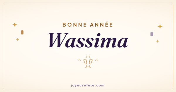 Image « Bonne année Wassima » au format large