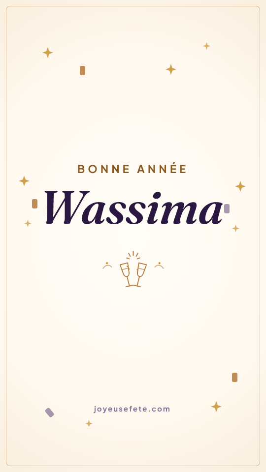 Image « Bonne année Wassima » au format story